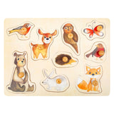 Small Foot Wood Bubble Puzzle Forest Animals, 9st.