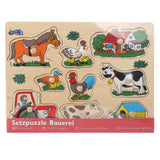 Small foot - ferme de puzzles en bois, 9 pcs.