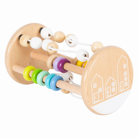 Small foot - hochet en bois motricité spirale arc-en-ciel
