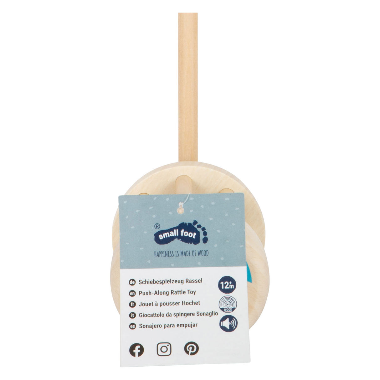 Small foot - hochet poussoir en bois