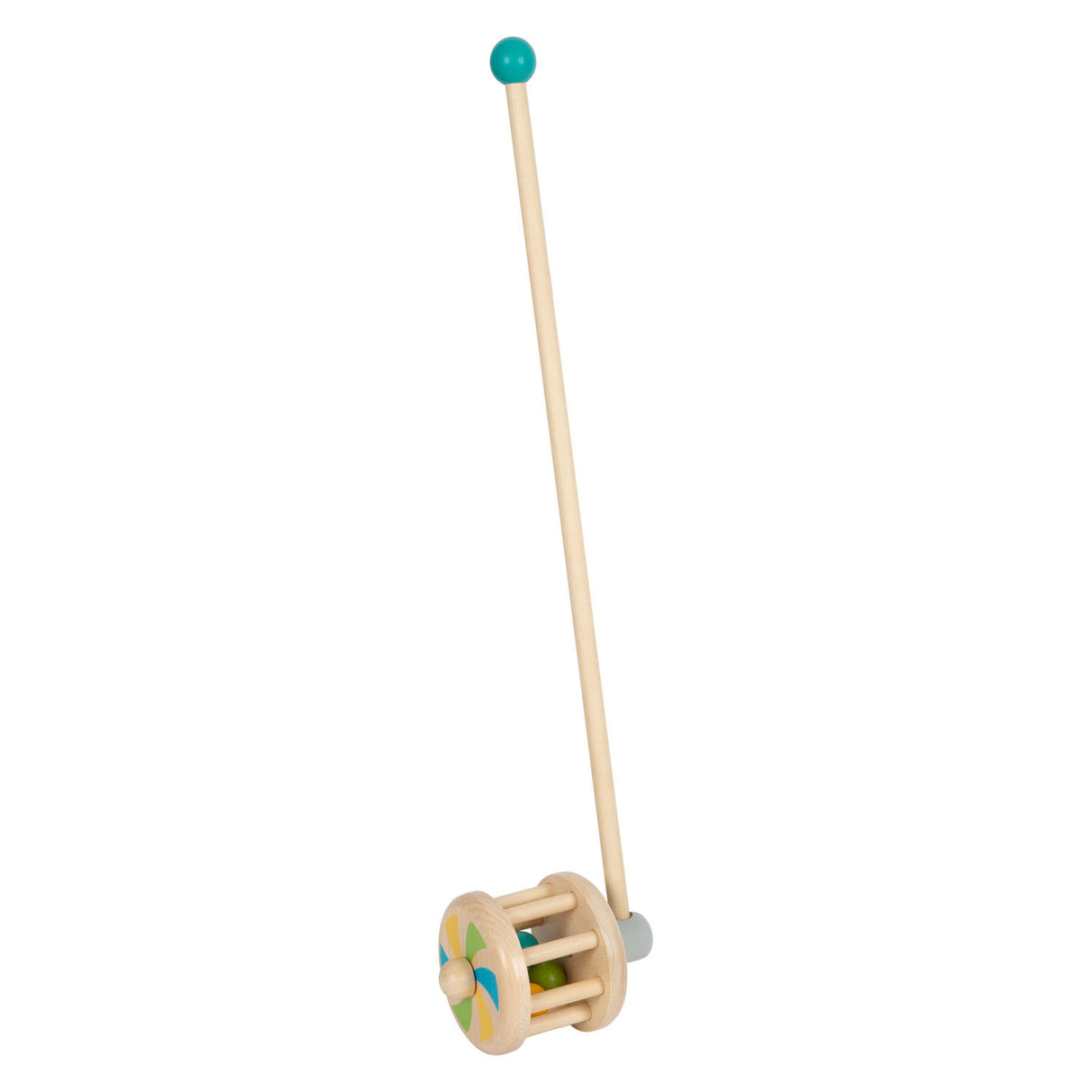 Petit pied en bois Push Figure Rolle