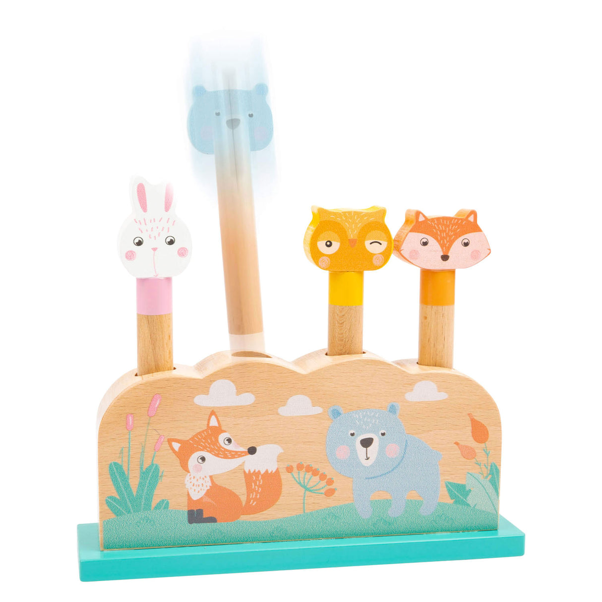 Small foot - Jeu de motricité en bois avec animaux de la forêt, 5 parties.