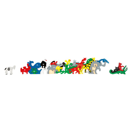 Small foot - jeu d'équilibre avec lettres et chiffres d'animaux, 26 pcs.