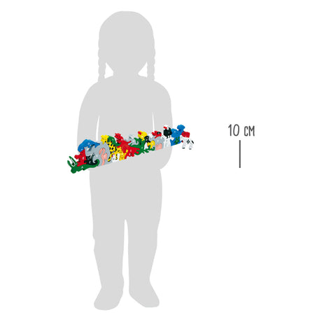 Small foot - jeu d'équilibre avec lettres et chiffres d'animaux, 26 pcs.