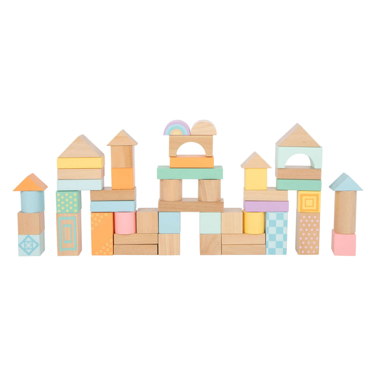 Small foot - blocs de construction en bois pastel, 50 pcs.