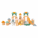 Blocs de construction en bois de petit pied Safari, 50dlg.