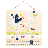 Small foot - horloge calendrier en bois saisons (allemand)