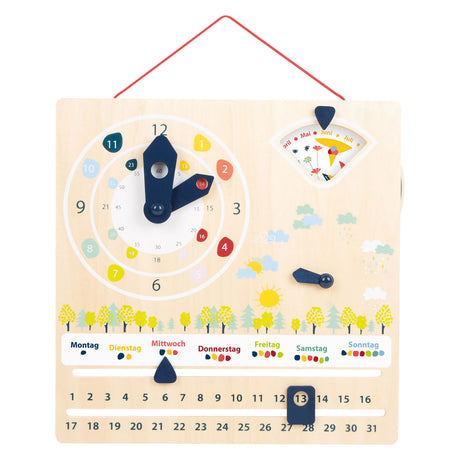 Small foot - horloge calendrier en bois saisons (allemand)