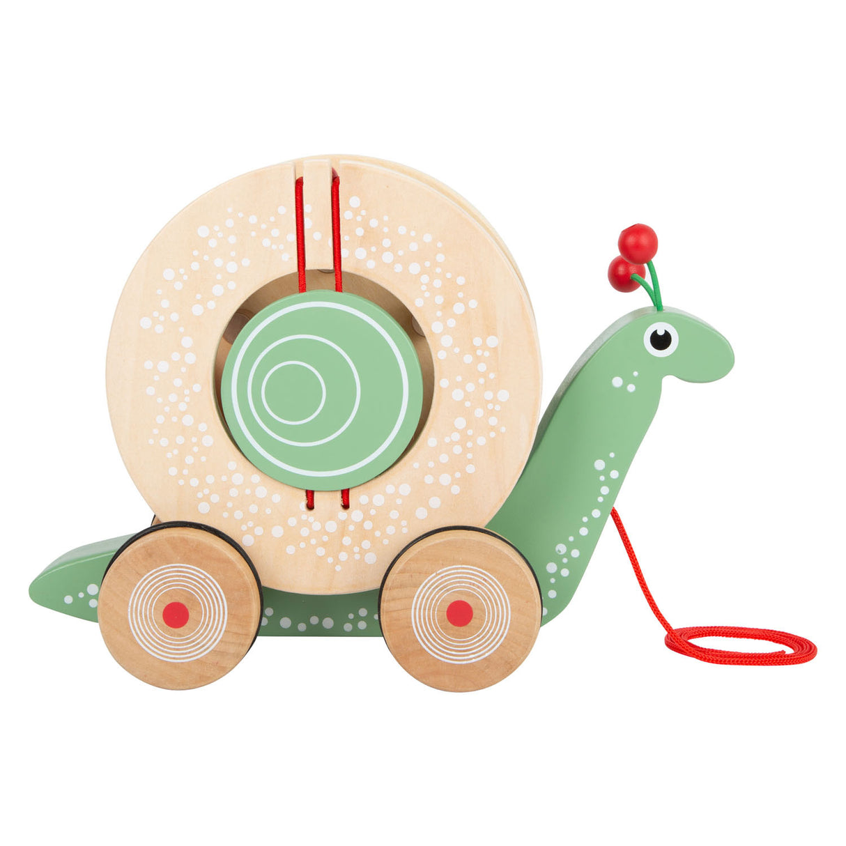 Small foot - trieur de formes de figurines en bois, escargot, 6 pcs.
