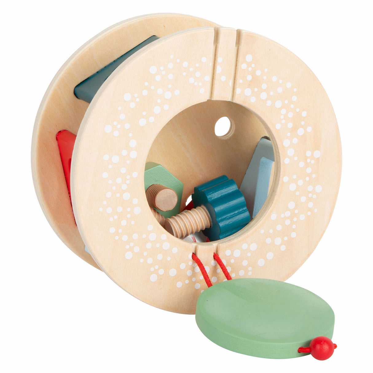 Small foot - trieur de formes de figurines en bois, escargot, 6 pcs.