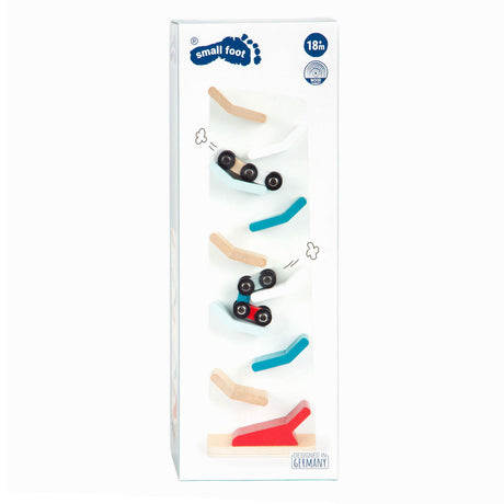 Small foot - Tour d'autoroute en bois avec voitures, 3 parties.