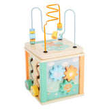 Small foot - cube d'activités en bois et spirale de motricité pastel