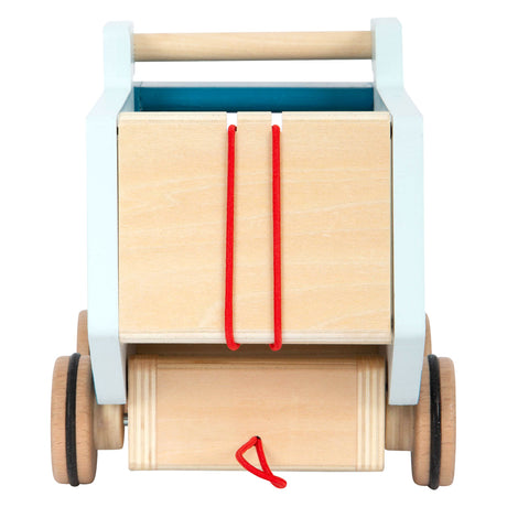 Small foot - camion benne en bois avec figurine de remorquage