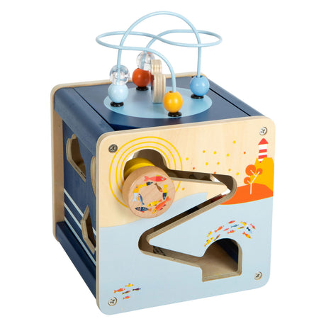 Small foot - cube d'activités océan en bois