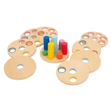 Small foot - jeu d'empilage en bois logisteck éducatif, 9 parties.