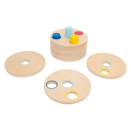 Small foot - jeu d'empilage en bois logisteck éducatif, 9 parties.