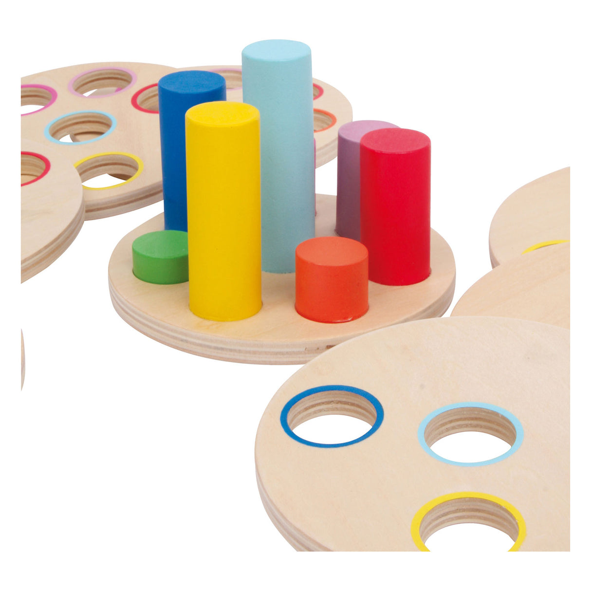 Small foot - jeu d'empilage en bois logisteck éducatif, 9 parties.