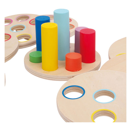 Small foot - jeu d'empilage en bois logisteck éducatif, 9 parties.