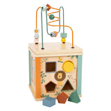 Petit pied - activité en bois cubus et safari moteur