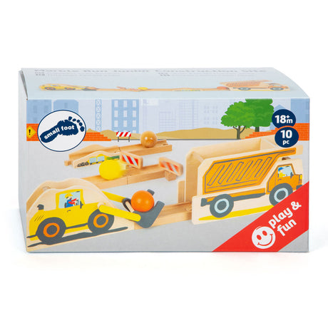 Small foot - Chantier junior de piste de marbre en bois, 10 pcs.