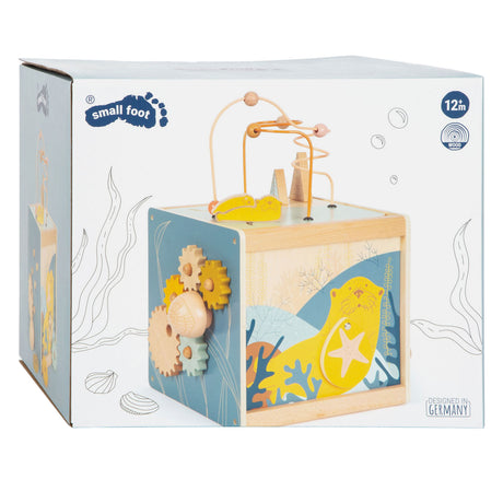 Small foot - cube d'activités en bois avec motricité spirale côte maritime