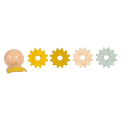Small foot - cube d'activités en bois avec motricité spirale côte maritime