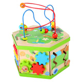 Small foot - cube d'activités en bois avec spirale safari motricité