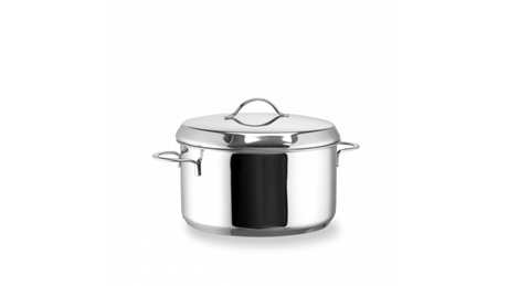 Casserole Eurocuisine 18 cm en inox avec poignées en acier
