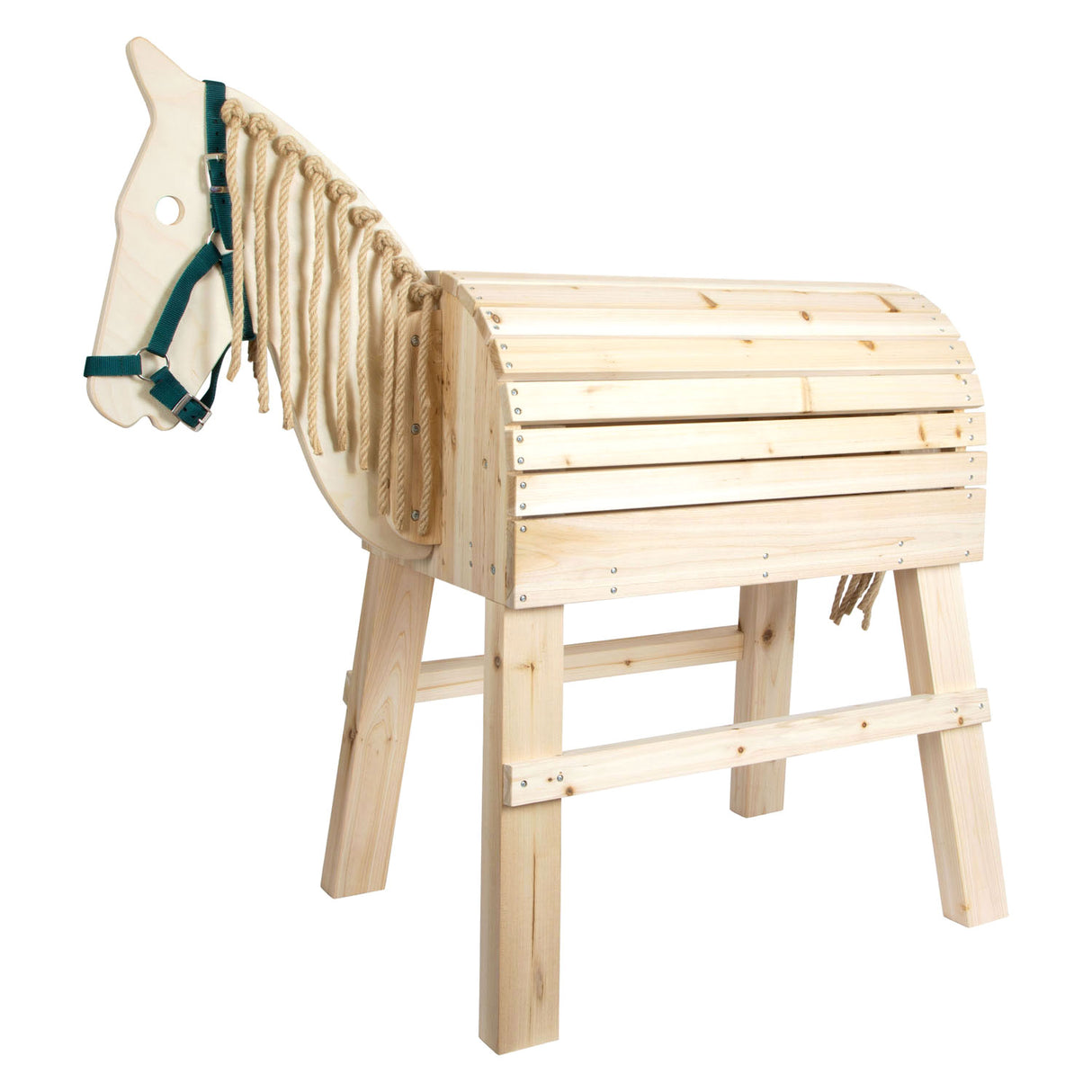 Cheval en bois à petit pied