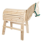 Cheval en bois à petit pied