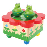 Frog de música de madera de pie pequeño