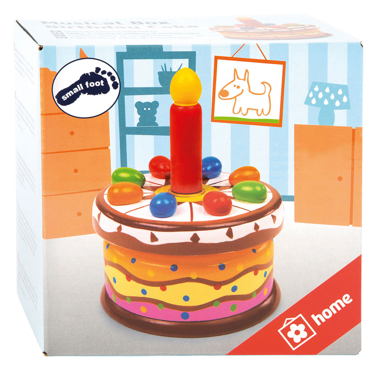 Small foot - gâteau d'anniversaire boîte à musique en bois
