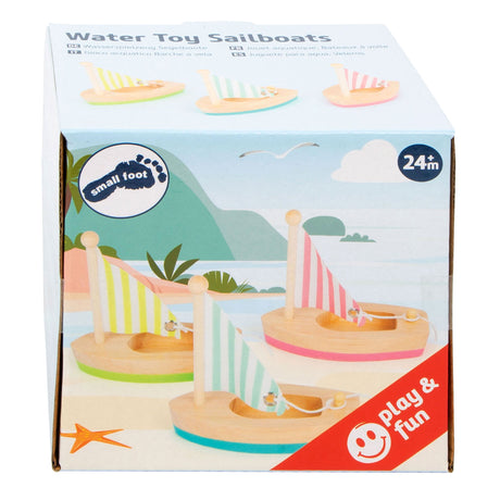 Small foot - jouets de bain voiliers en bois, lot de 3