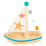 Small foot - jouet de bain bateau à voile en bois étoile de mer
