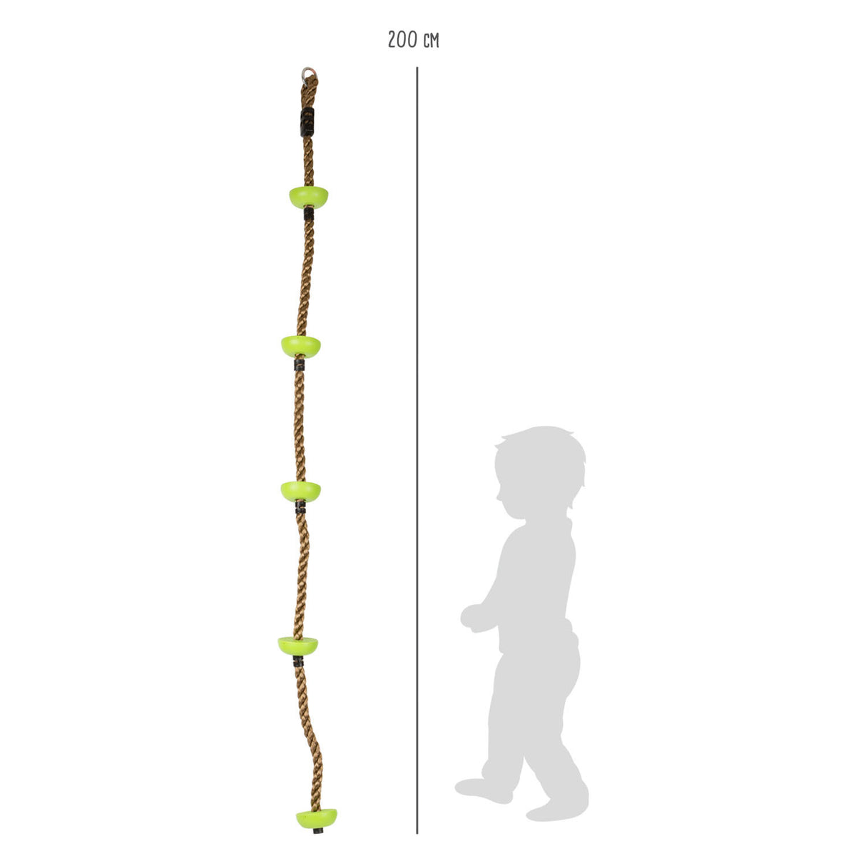 Lille fodklatrende reb grøn, 200 cm