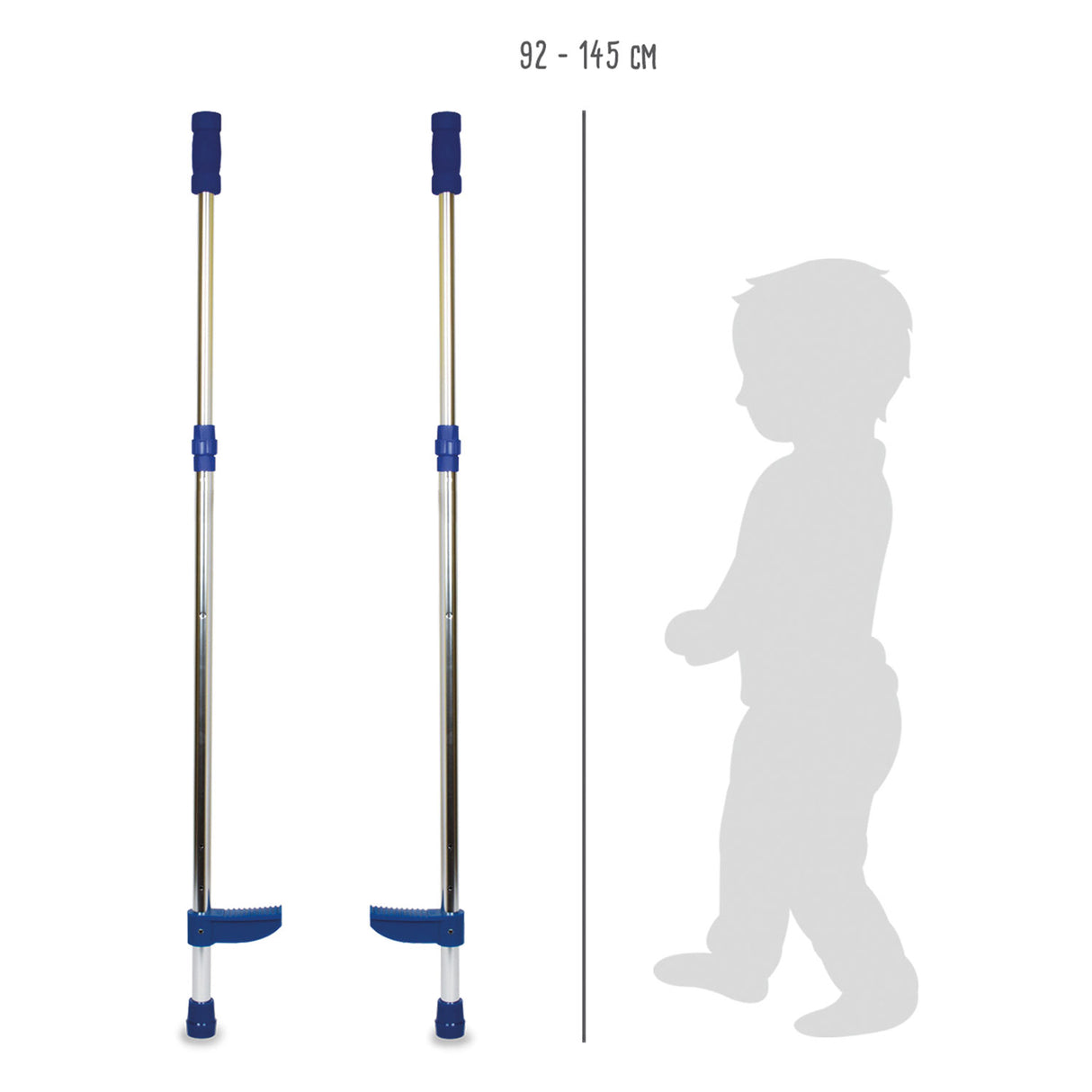 Petit pied - métal stelten bleu réglable, 145 cm