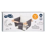Petit pied - balançoire en bois avec oreiller
