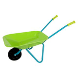 Small foot garden tools with wheelbarrow green, 8dlg.