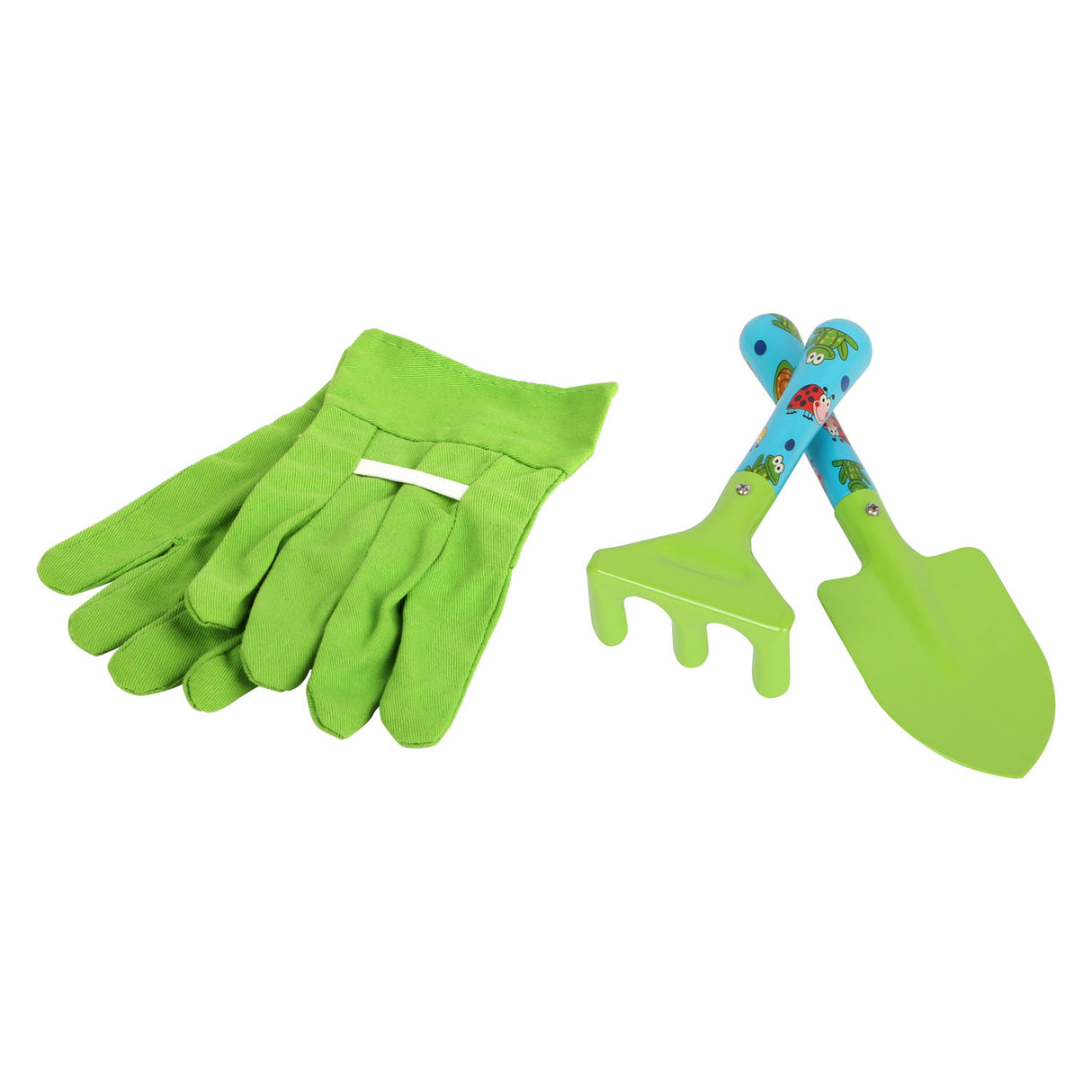 Petit pied - outils de jardin avec brouette verte, 8dlg.