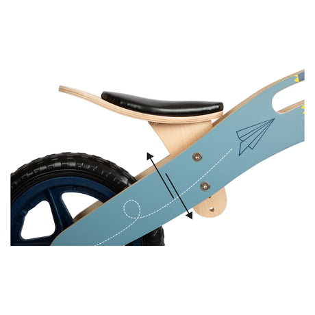 Small foot - draisienne en bois avion bleu