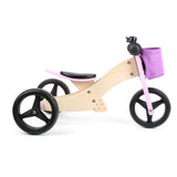 Petit tricycle en bois de petit pied et rose 2in1