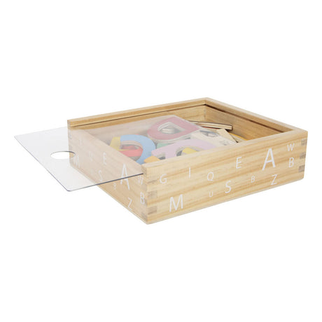 Small foot - lettres magnétiques en bois couleur, 37 pcs.