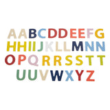 Small foot - lettres magnétiques en bois couleur, 37 pcs.