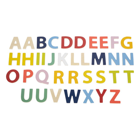 Small foot - lettres magnétiques en bois couleur, 37 pcs.