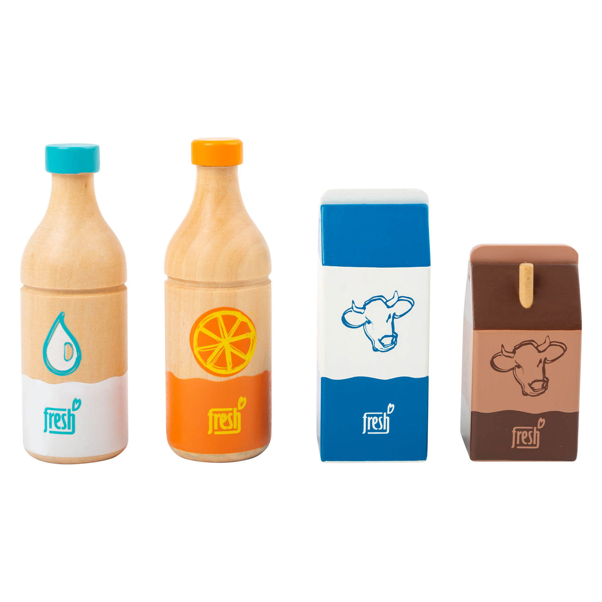 Small foot - set de boissons alimentaires en bois frais, 4 pièces,