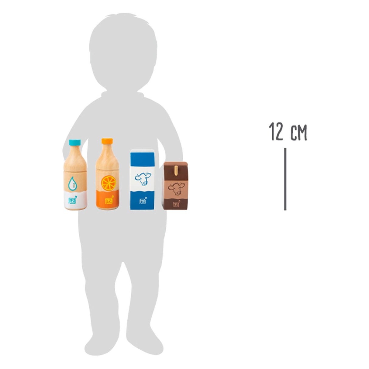 Small foot - set de boissons alimentaires en bois frais, 4 pièces,