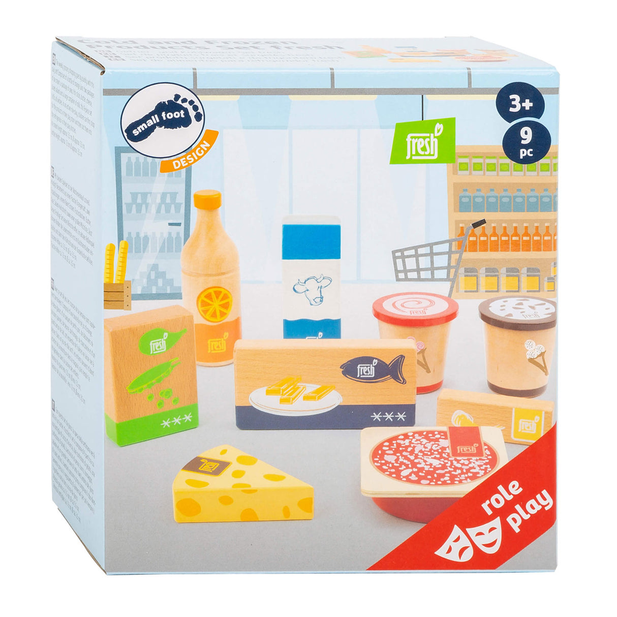 Small foot - amuse-gueules en bois, produits froids et surgelés, 9 pièces.