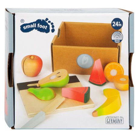 Small foot - ensemble de fruits à découper et à jouer en bois, 13 pièces.