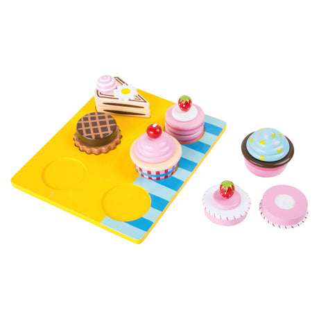 Small foot - set de cupcakes et gâteaux en bois, 13 pièces.