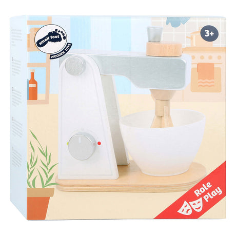 Petit pied - mixeur en bois blanc